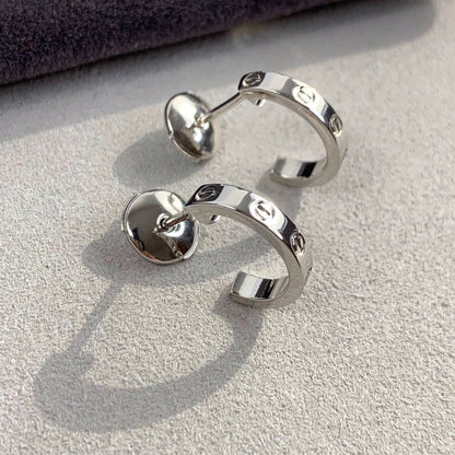 [⭐Haelin Jewelry]LOVE EARRINGS 2.65MM SILVER