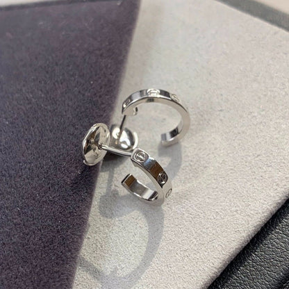 [⭐Haelin Jewelry]LOVE EARRINGS 2.65MM SILVER