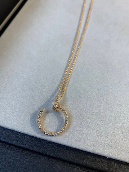 [⭐Haelin Jewelry]JUSTE NECKLACE PINK GOLD DIAMONDS