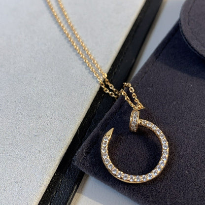 [⭐Haelin Jewelry]JUSTE NECKLACE PINK GOLD DIAMONDS