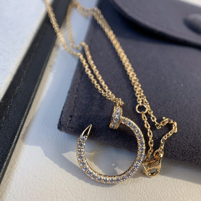 [⭐Haelin Jewelry]JUSTE NECKLACE PINK GOLD DIAMONDS