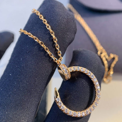 [⭐Haelin Jewelry]JUSTE NECKLACE PINK GOLD DIAMONDS