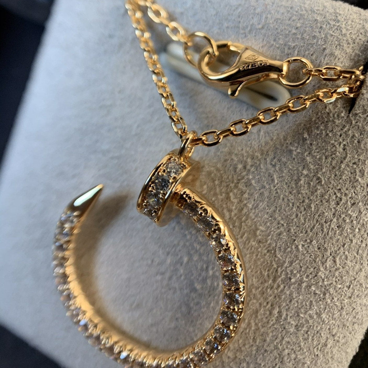 [⭐Haelin Jewelry]JUSTE NECKLACE PINK GOLD DIAMONDS