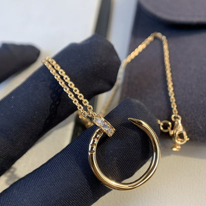 [⭐Haelin Jewelry]JUSTE NECKLACE PINK GOLD DIAMONDS