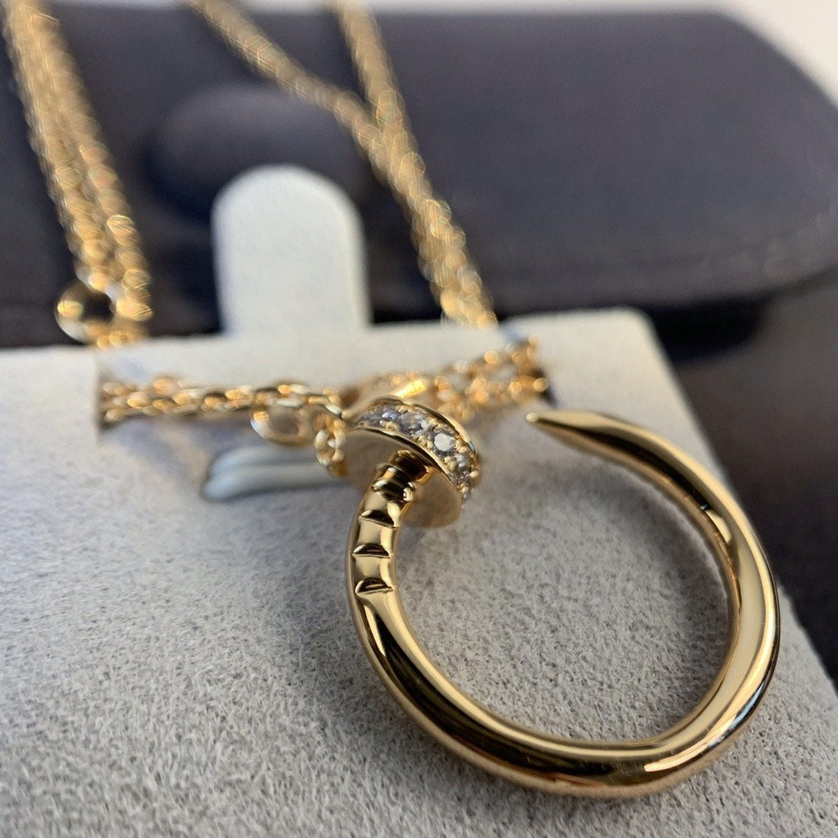 [⭐Haelin Jewelry]JUSTE NECKLACE PINK GOLD DIAMONDS