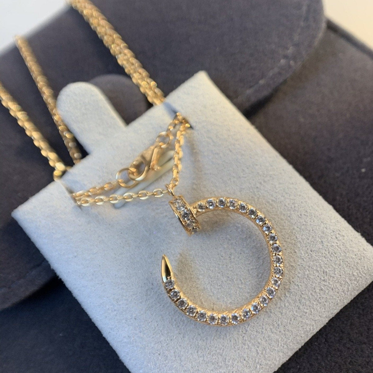 [⭐Haelin Jewelry]JUSTE NECKLACE PINK GOLD DIAMONDS