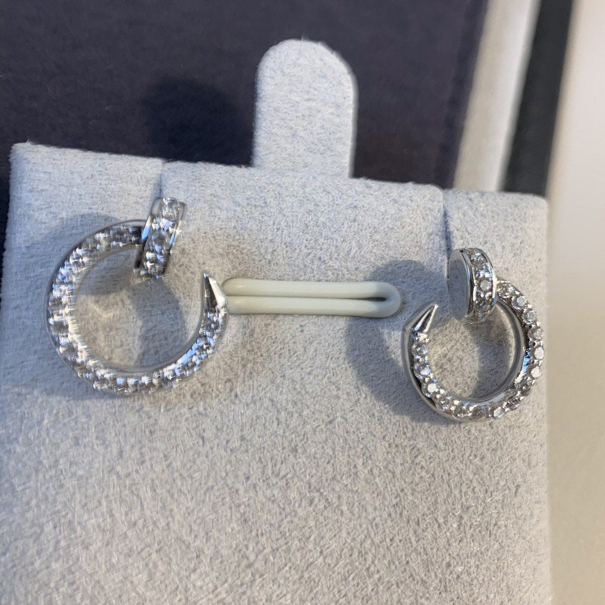 [⭐Haelin Jewelry]JUSTE EARRINGS SILVER DIAMONDS