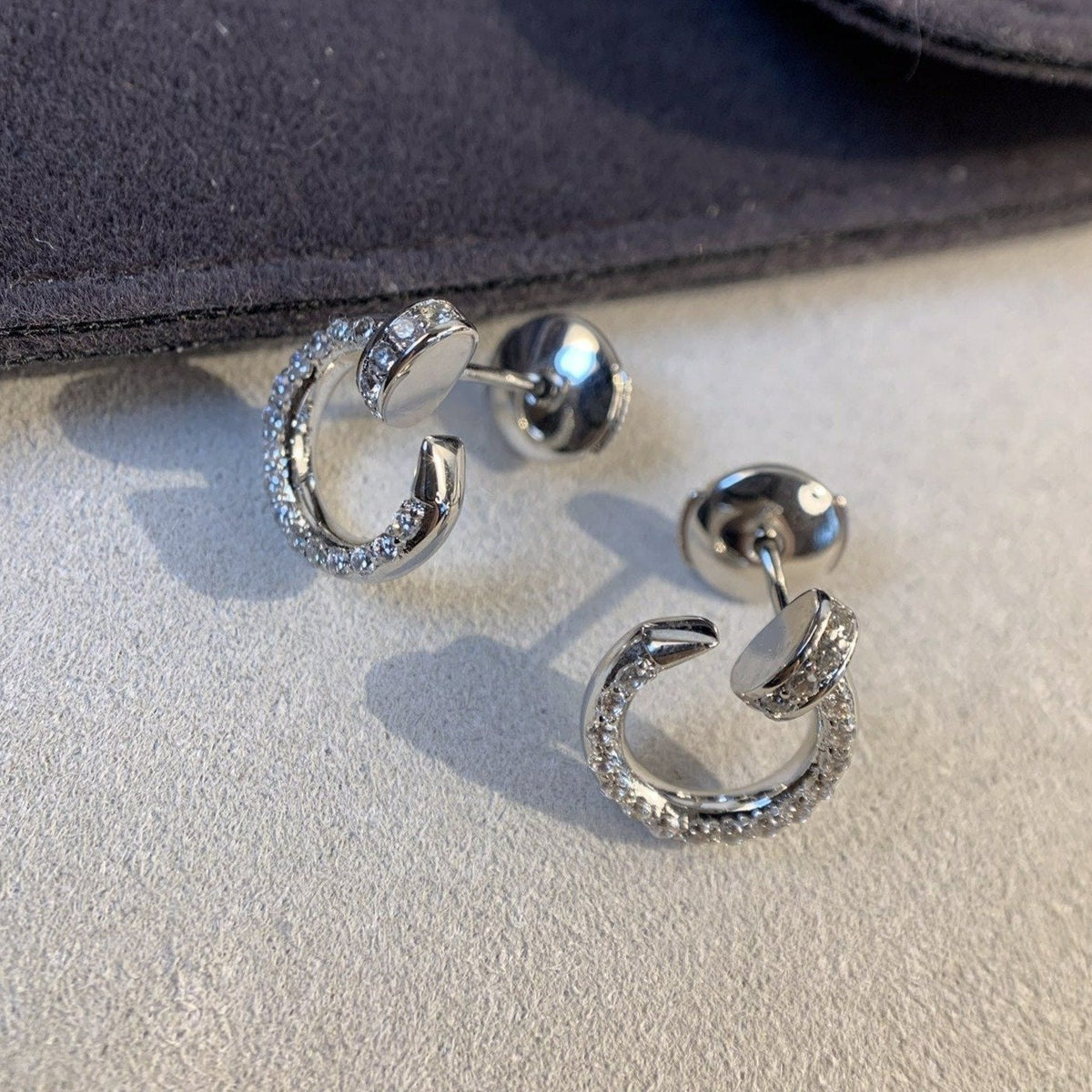 [⭐Haelin Jewelry]JUSTE EARRINGS SILVER DIAMONDS