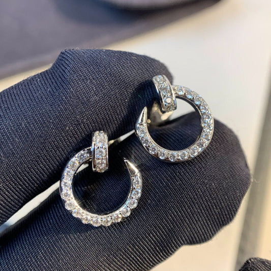 [⭐Haelin Jewelry]JUSTE EARRINGS SILVER DIAMONDS
