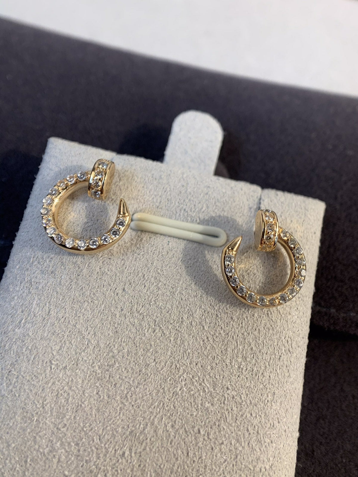 [⭐Haelin Jewelry]JUSTE EARRINGS GOLD DIAMONDS