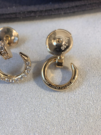 [⭐Haelin Jewelry]JUSTE EARRINGS GOLD DIAMONDS