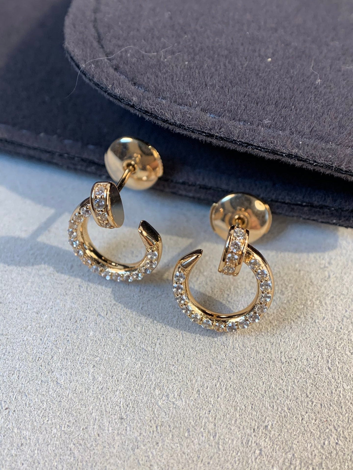 [⭐Haelin Jewelry]JUSTE EARRINGS GOLD DIAMONDS