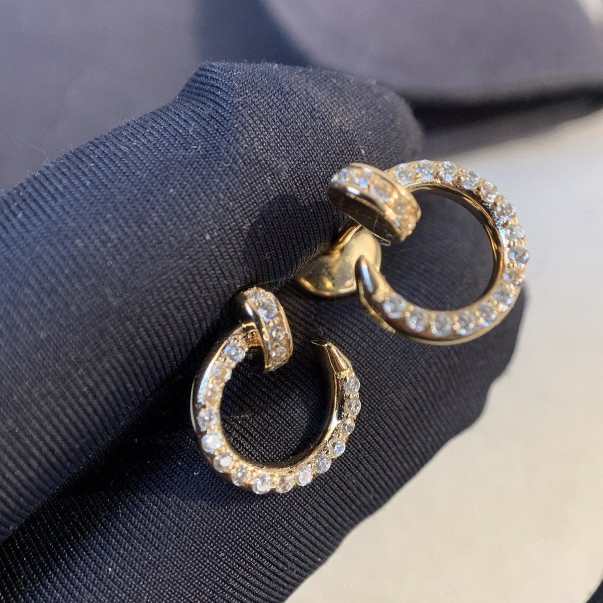 [⭐Haelin Jewelry]JUSTE EARRINGS GOLD DIAMONDS