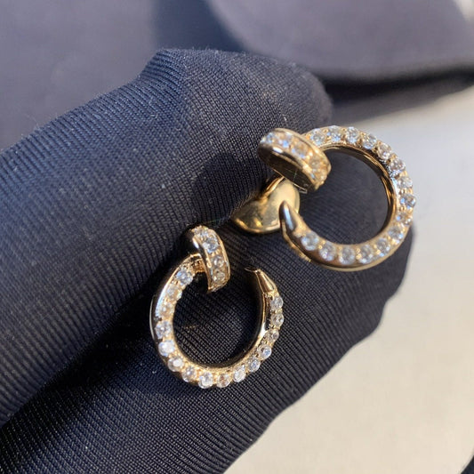 [⭐Haelin Jewelry]JUSTE EARRINGS GOLD DIAMONDS
