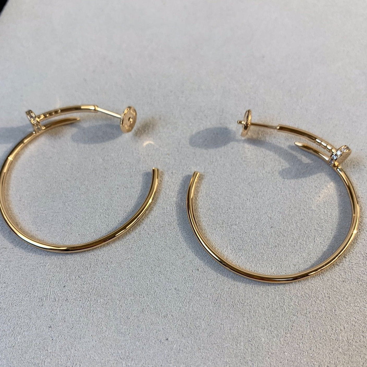 [⭐Haelin Jewelry]JUSTE EARRINGS GOLD DIAMONDS 1.8MM