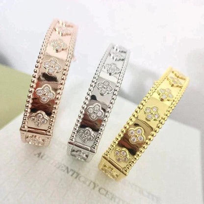 [⭐Haelin Jewelry]CLOVER BRACELET 8MM DIAMONDS
