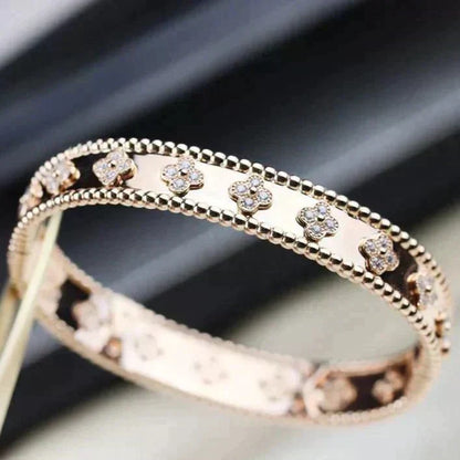 [⭐Haelin Jewelry]CLOVER BRACELET 8MM DIAMONDS