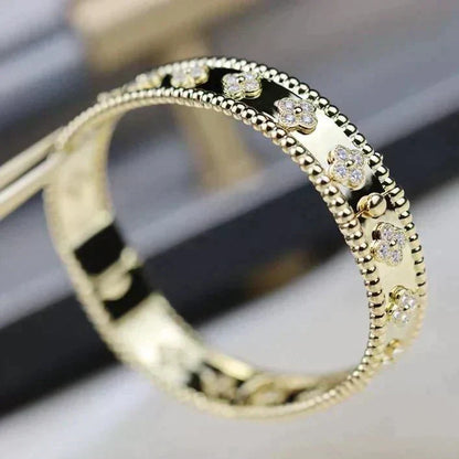 [⭐Haelin Jewelry]CLOVER BRACELET 8MM DIAMONDS