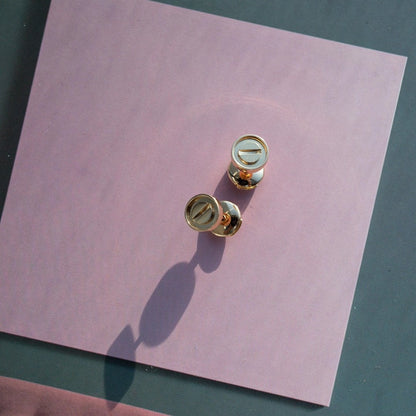[⭐Haelin Jewelry]LOVE EARRINGS PINK GOLD 10MM