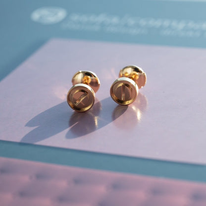 [⭐Haelin Jewelry]LOVE EARRINGS PINK GOLD 10MM