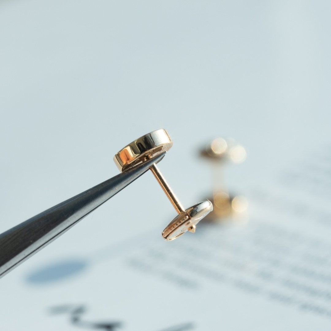 [⭐Haelin Jewelry]LOVE EARRINGS PINK GOLD 10MM