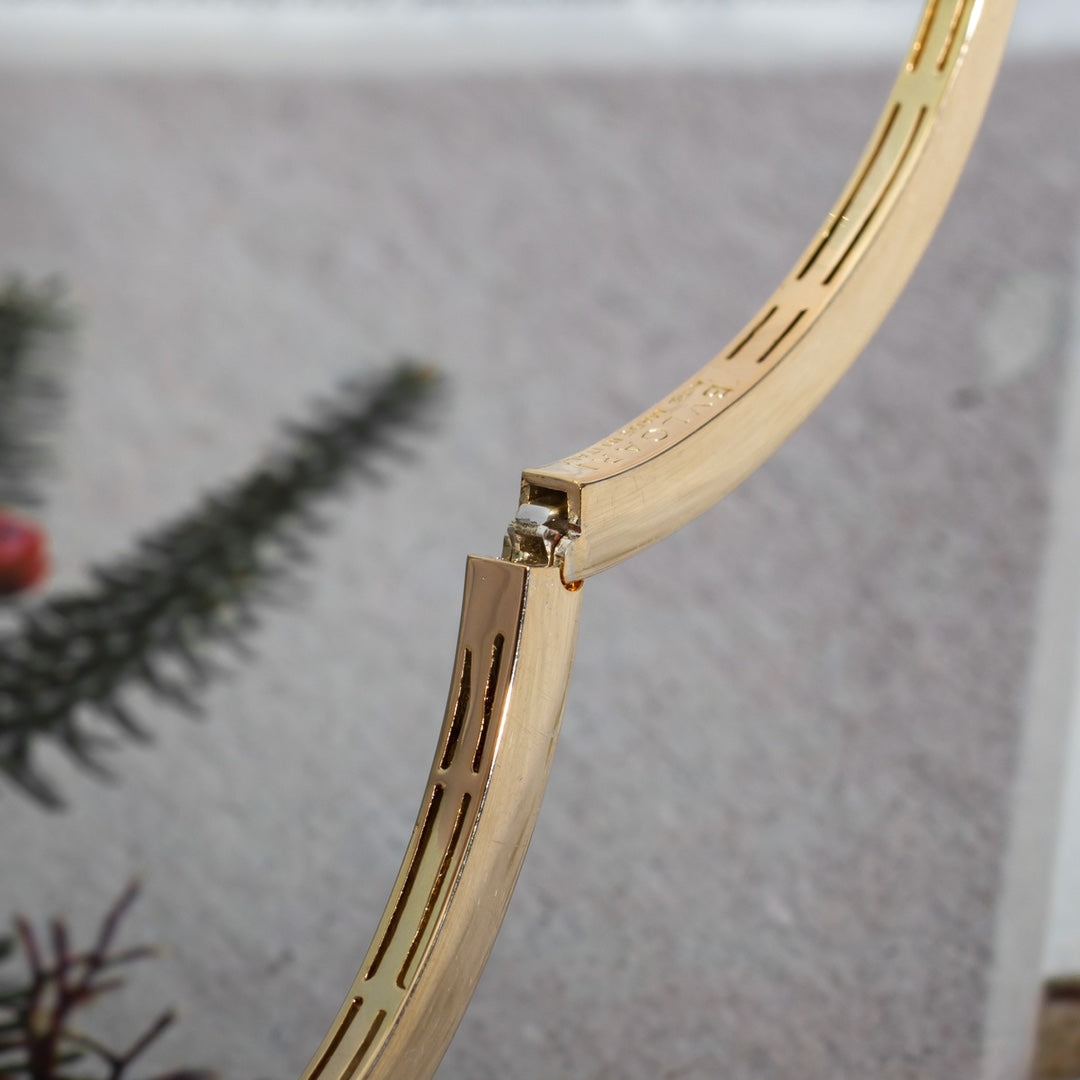 [⭐Haelin Jewelry]SERPENTI BRACELET PINK GOLD DIAMOND DOUBLE SNAKE