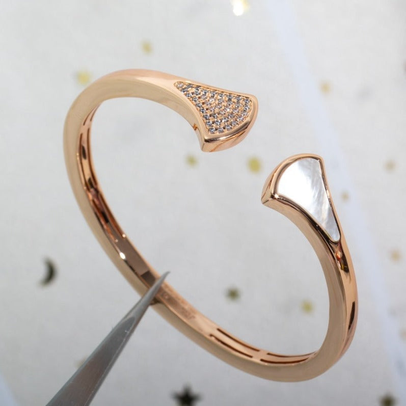 [⭐Haelin Jewelry]DREAM BRACELET OPEN PINK GOLD MOP DIAMOND