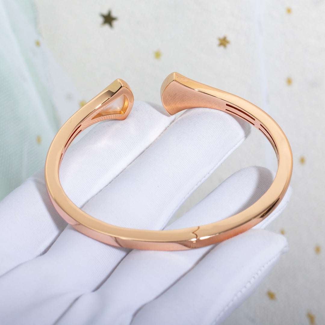 [⭐Haelin Jewelry]DREAM BRACELET OPEN PINK GOLD MOP DIAMOND