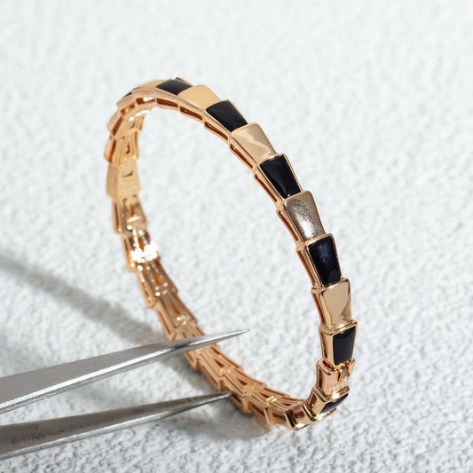 [⭐Haelin Jewelry]SERPENTI BRACELET PINK GOLD ONYX
