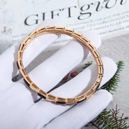[⭐Haelin Jewelry]SERPENTI BRACELET PINK GOLD ONYX