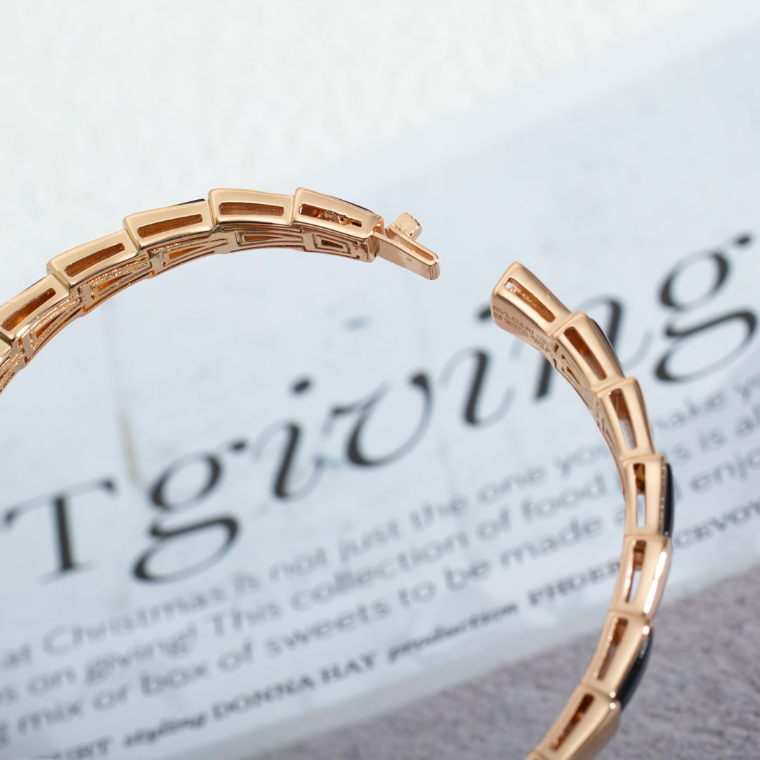 [⭐Haelin Jewelry]SERPENTI BRACELET PINK GOLD ONYX