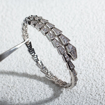 [⭐Haelin Jewelry]SERPENTI BRACELET 6MM SILVER DIAMOND