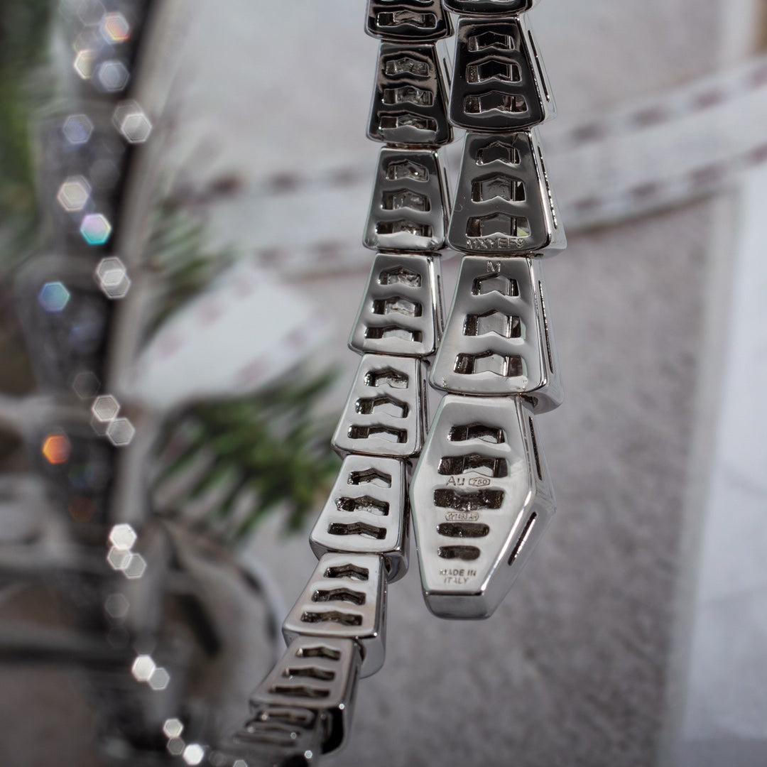 [⭐Haelin Jewelry]SERPENTI BRACELET 6MM SILVER DIAMOND
