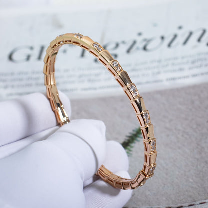[⭐Haelin Jewelry]SERPENTI SMALL BRACELET PINK GOLD DIAMOND