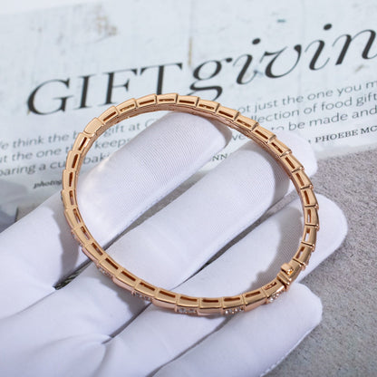 [⭐Haelin Jewelry]SERPENTI SMALL BRACELET PINK GOLD DIAMOND