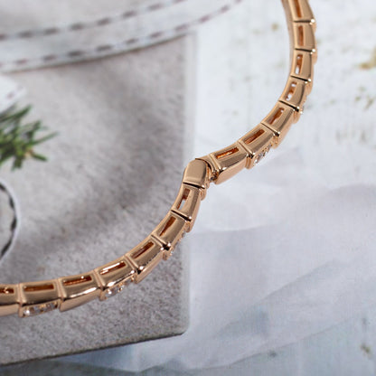 [⭐Haelin Jewelry]SERPENTI SMALL BRACELET PINK GOLD DIAMOND