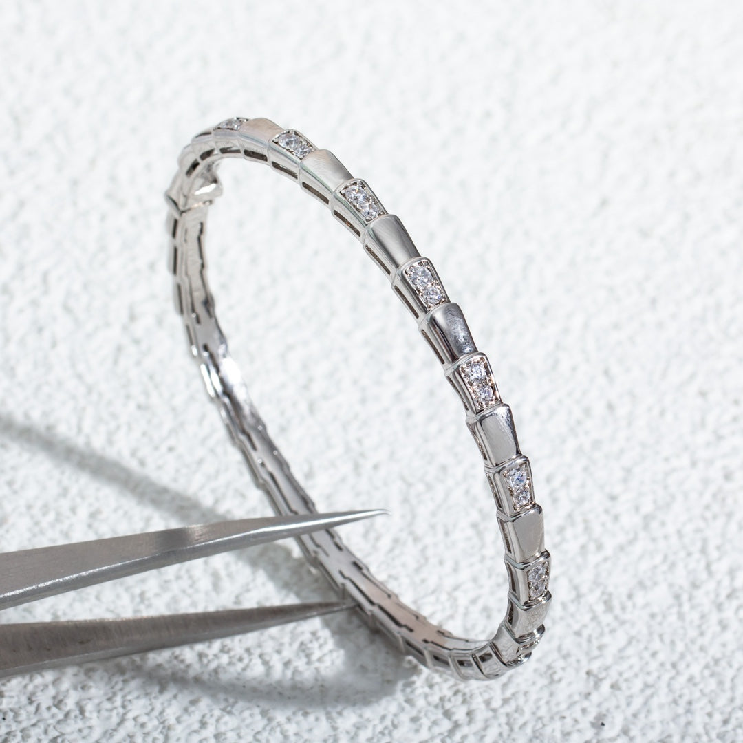 [⭐Haelin Jewelry]SERPENTI BRACELET SILVER DIAMOND