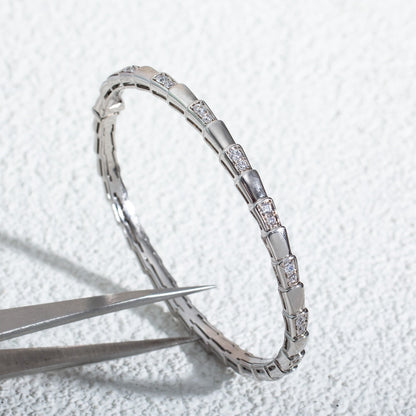 [⭐Haelin Jewelry]SERPENTI BRACELET SILVER DIAMOND