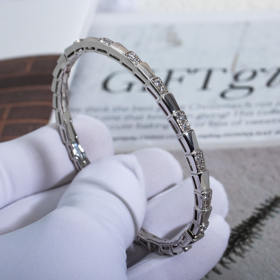 [⭐Haelin Jewelry]SERPENTI BRACELET SILVER DIAMOND