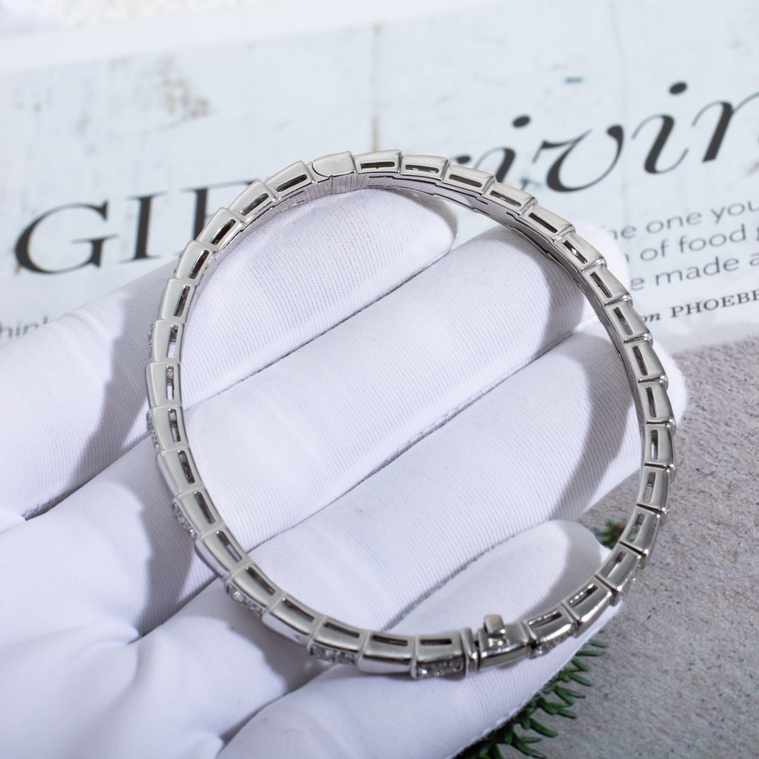 [⭐Haelin Jewelry]SERPENTI BRACELET SILVER DIAMOND
