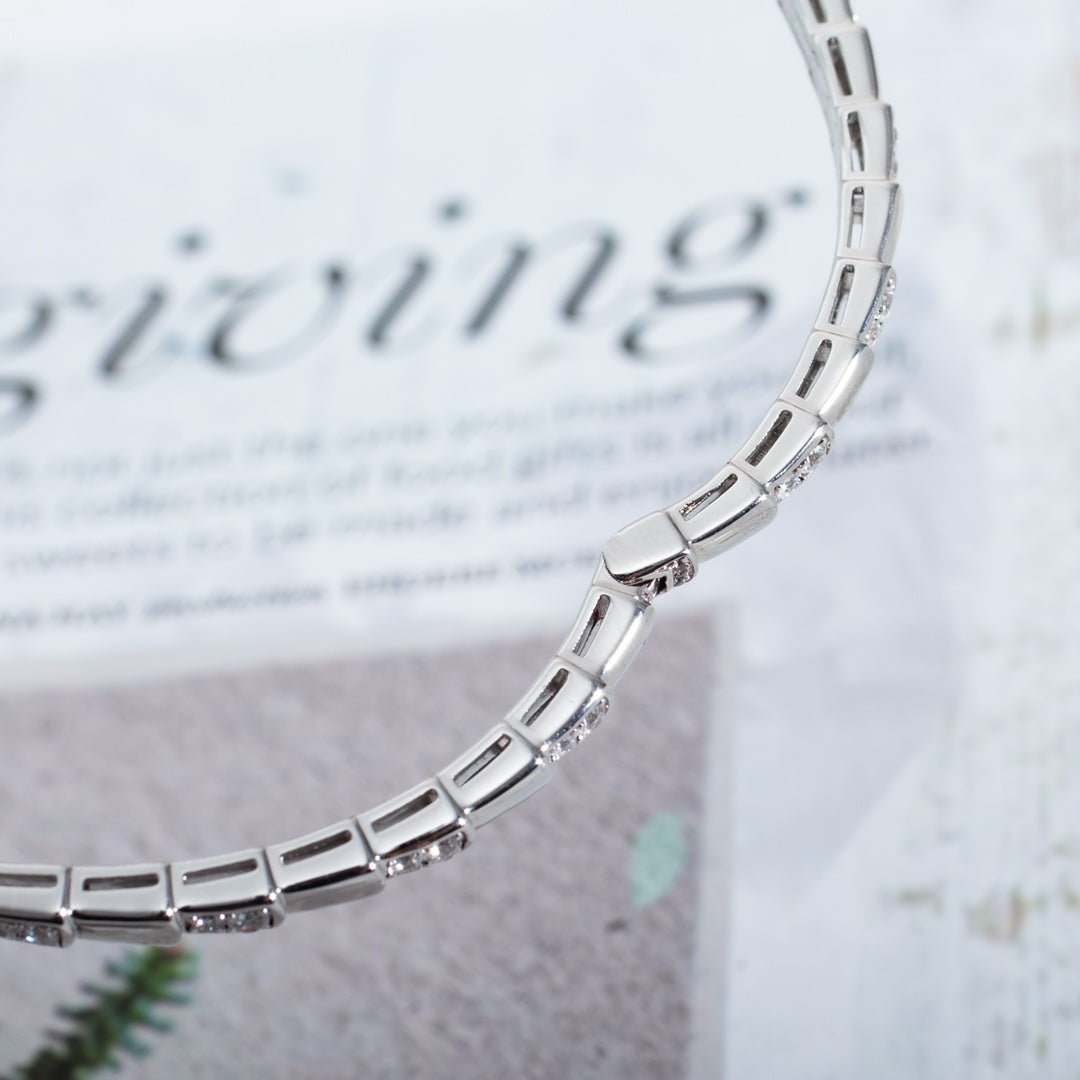 [⭐Haelin Jewelry]SERPENTI BRACELET SILVER DIAMOND