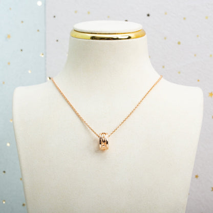 [⭐Haelin Jewelry]PARENTESI NECKLACE PINK GOLD