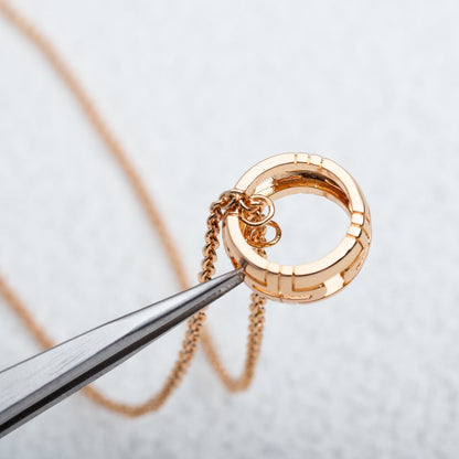 [⭐Haelin Jewelry]PARENTESI NECKLACE PINK GOLD