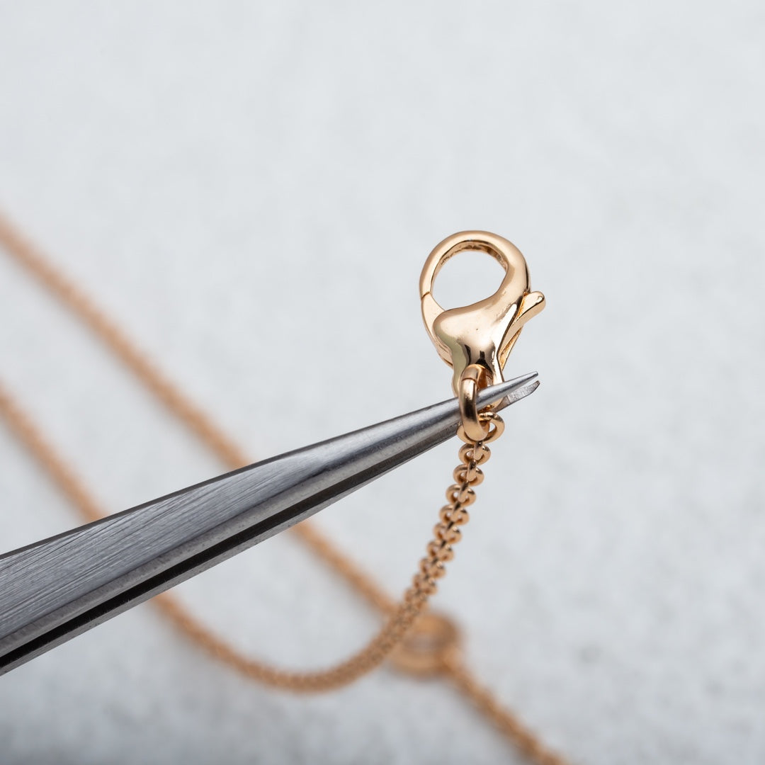[⭐Haelin Jewelry]PARENTESI NECKLACE PINK GOLD