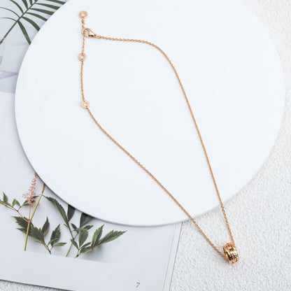 [⭐Haelin Jewelry]PARENTESI NECKLACE PINK GOLD