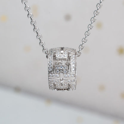[⭐Haelin Jewelry]PARENTESI NECKLACE SILVER DIAMOND