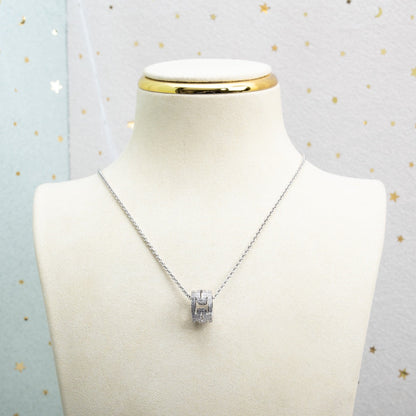 [⭐Haelin Jewelry]PARENTESI NECKLACE SILVER DIAMOND