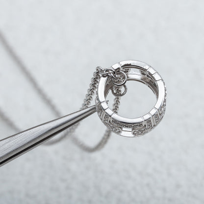 [⭐Haelin Jewelry]PARENTESI NECKLACE SILVER DIAMOND