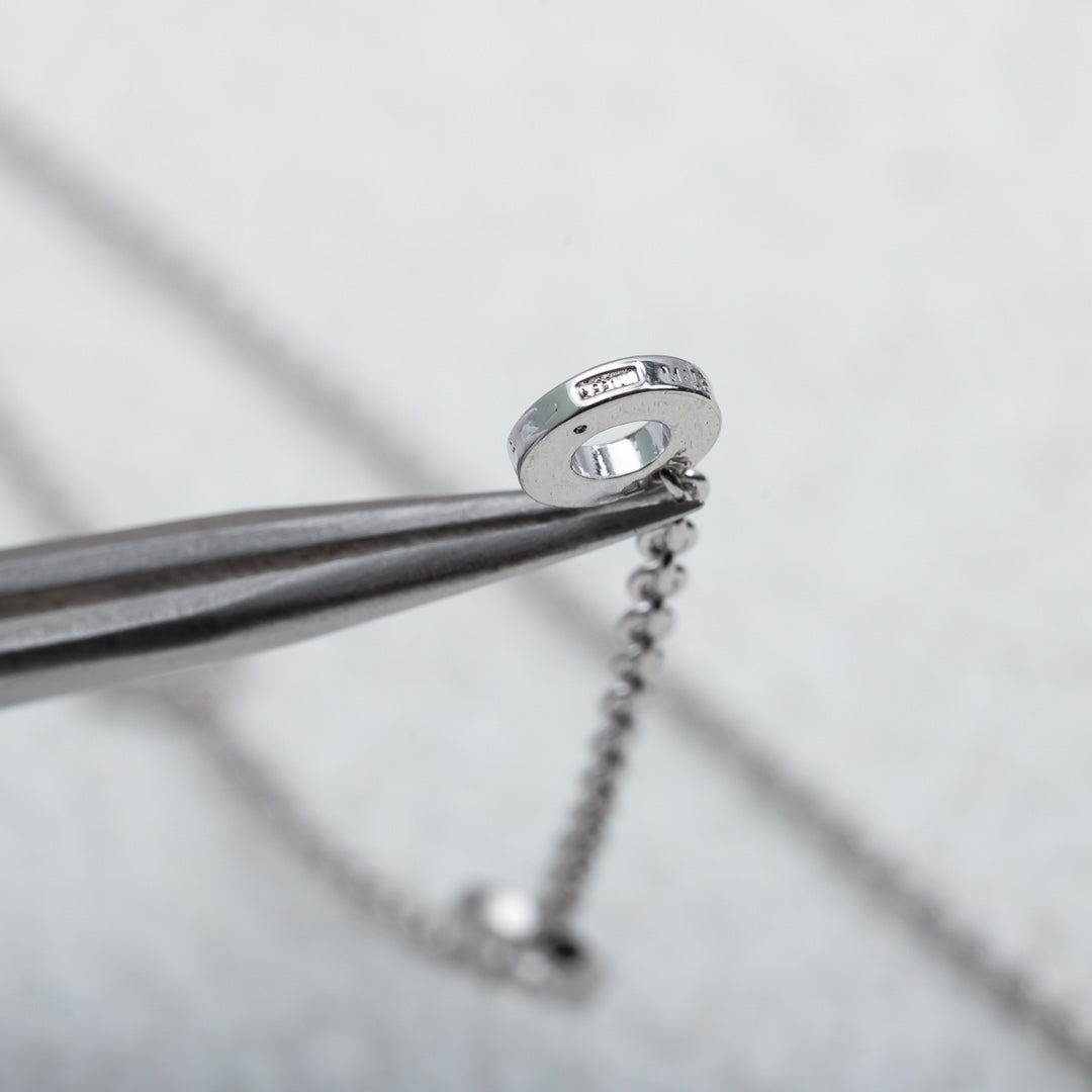 [⭐Haelin Jewelry]PARENTESI NECKLACE SILVER DIAMOND