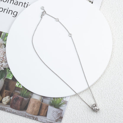 [⭐Haelin Jewelry]PARENTESI NECKLACE SILVER DIAMOND